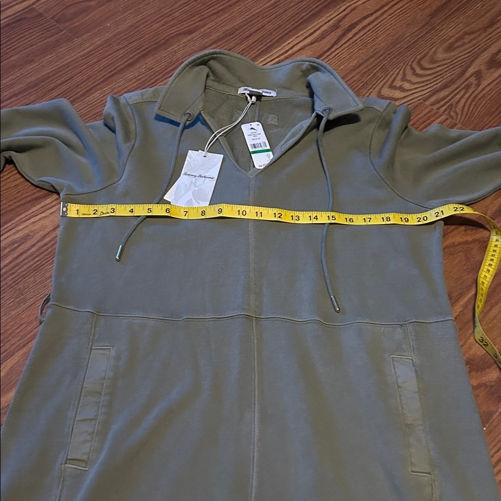 NWT Tommy Bahama Sunray Cove Long Sleeved Tea Leaf Heavyweight Cozy Fall Dress L - Picture 3 of 7